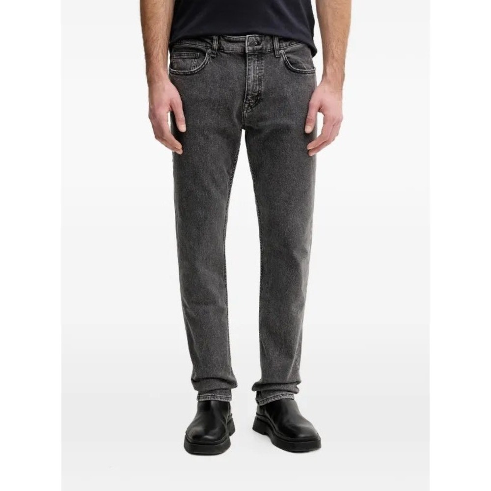 BOSS Hugo Boss Delaware Slim Fit Grey Denim Jeans Stretch Regular Rise 34/30